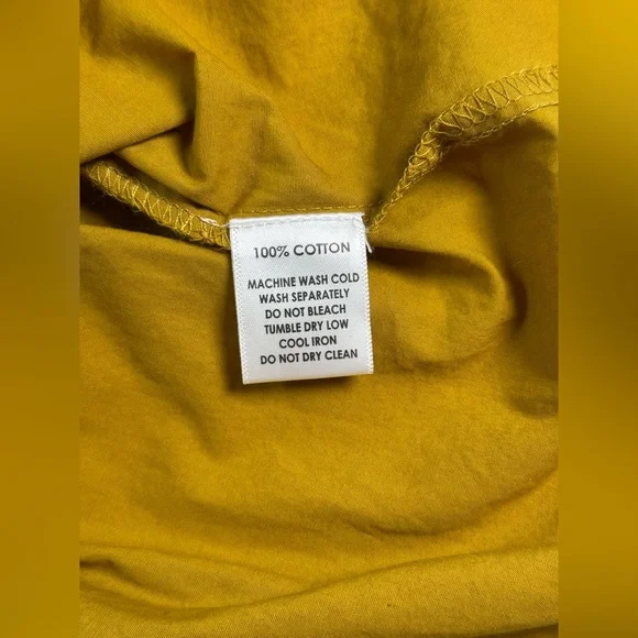 Calligraphie Boho Mustard Lace Trim Tie Front Blouse Size L - Picture 9 of 14